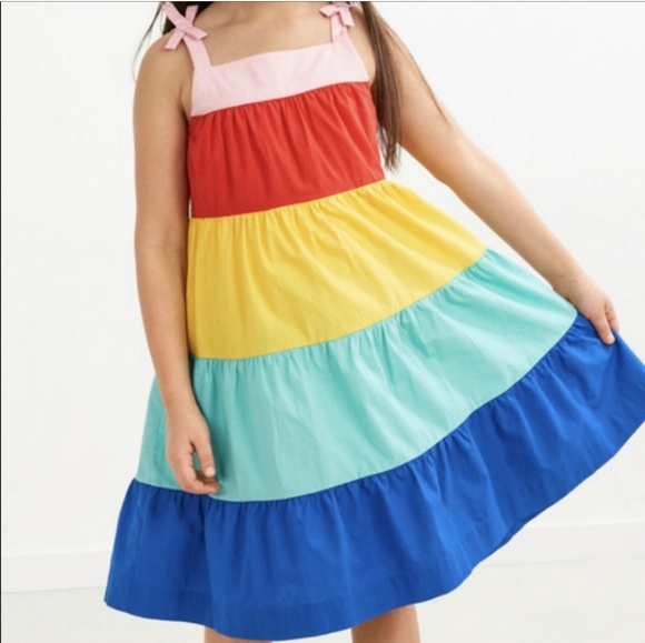 Hanna Andersson Other - Hanna Andersson Sleeveless Colorblock Dress Cotton Girls Size 6-7
